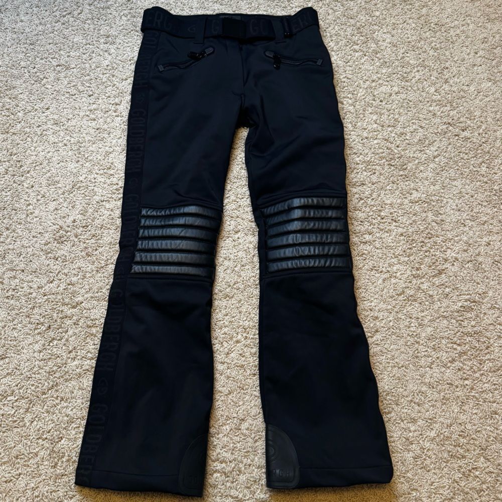Goldbergh Pippa Rocky Ski Pants Waterproof Black EUC Size US 12